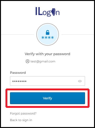 Verify with your password